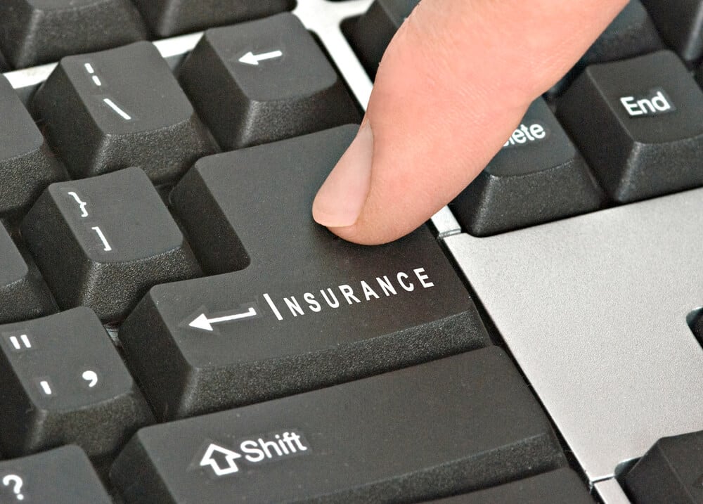 pressing the insurance key to view insurance agency listings online