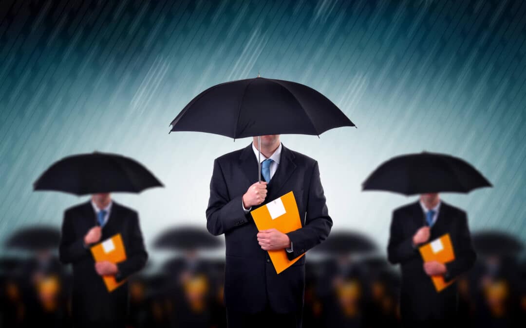 Businessmen in rain and Insurance Agencies for Sale